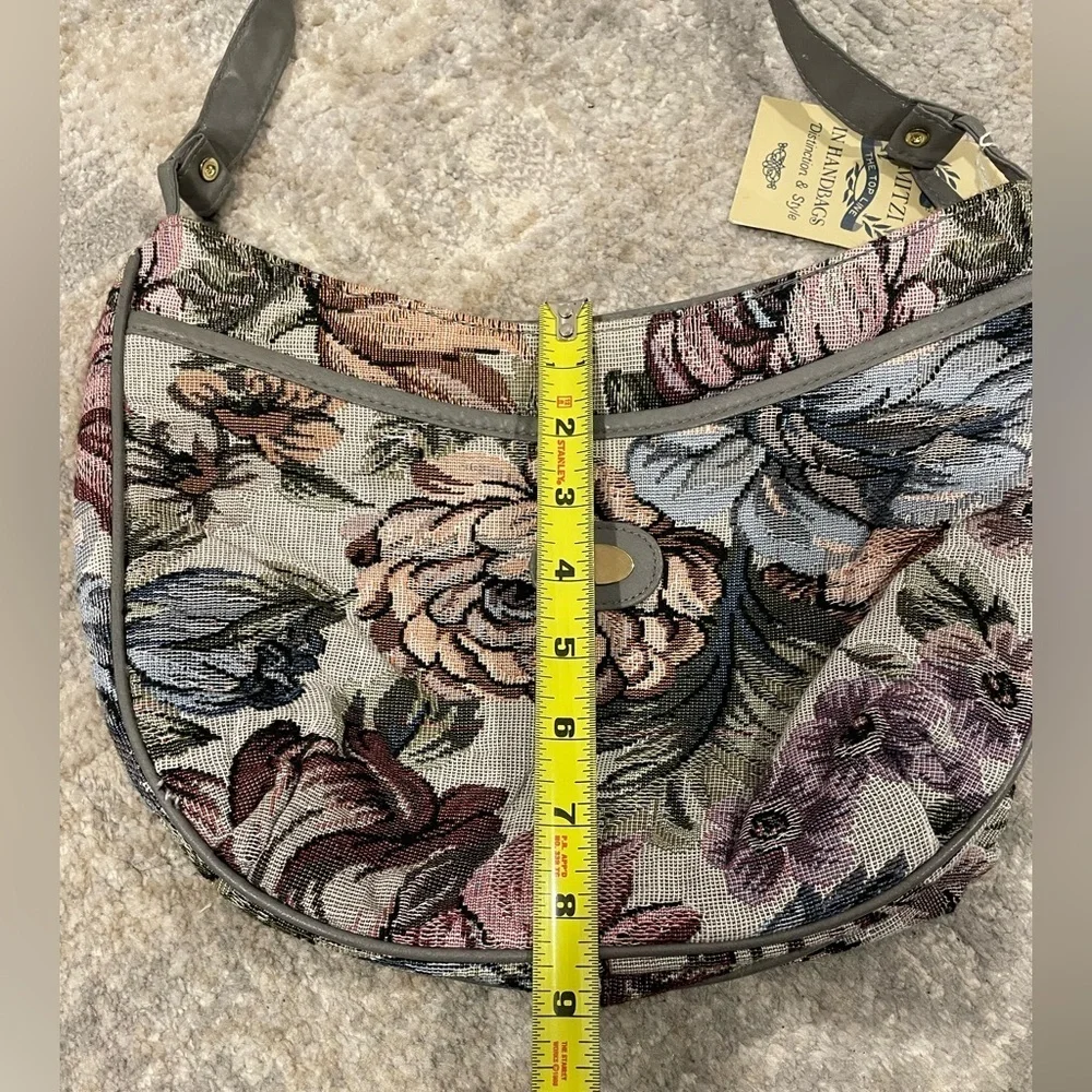 Vintage Mitzi Floral Tapestry Shoulder Handbag Purse New With Tags Deadstock